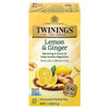 Twinings Lemon & Ginger Individually Wrapped Herbal Tea Bags, 25 Count (Pack Of 6), Spicy Ginger, Lemon Peel And Lemongrass, Enj
