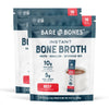 Bare Bones Beef Bone Broth Instant Powdered Mix, 32 Pack, 100% Grass Fed, Keto & Paleo Friendly, 10g Protein, No Artificial Flavors