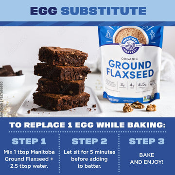 Manitoba Harvest Organic Ground Flaxseed, 3G Plant Based Protein And 4.5G Omegas 3 & 6 Per 15G Serving - Perfect For Smoothies,