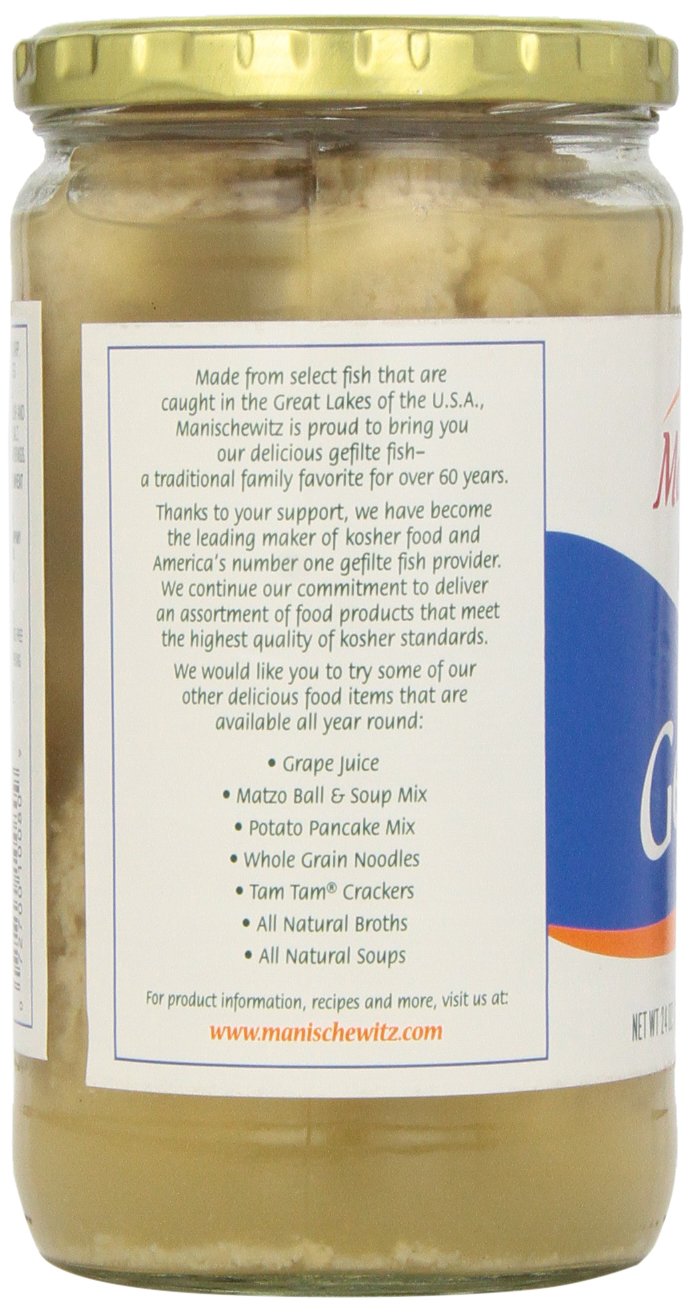 Manischewitz Gefilte Fish In Liquid Broth, Kosher For Passover, 24 Ounce (Pack Of 2)