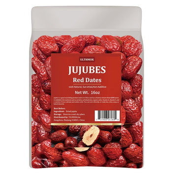 Premium Jujube Red Dates 1Lb/453G,Selected Dried Fruit,Big & Delicious,100% Natural ??