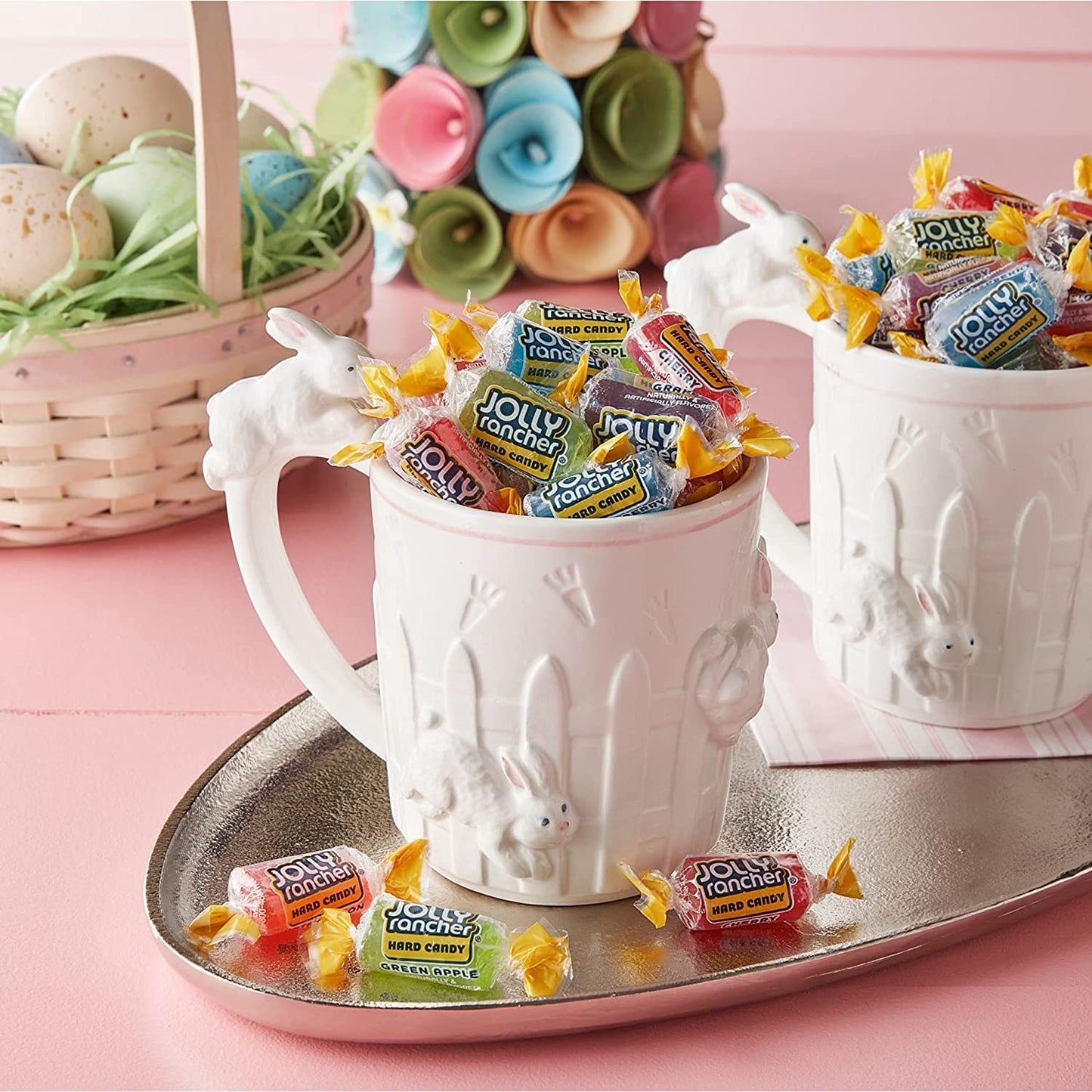Jolly Rancher Hard Candy Assorted Flavors Blue Raspberry, Green Apple, Watermelon, Cherry, Grape, 2 Pounds