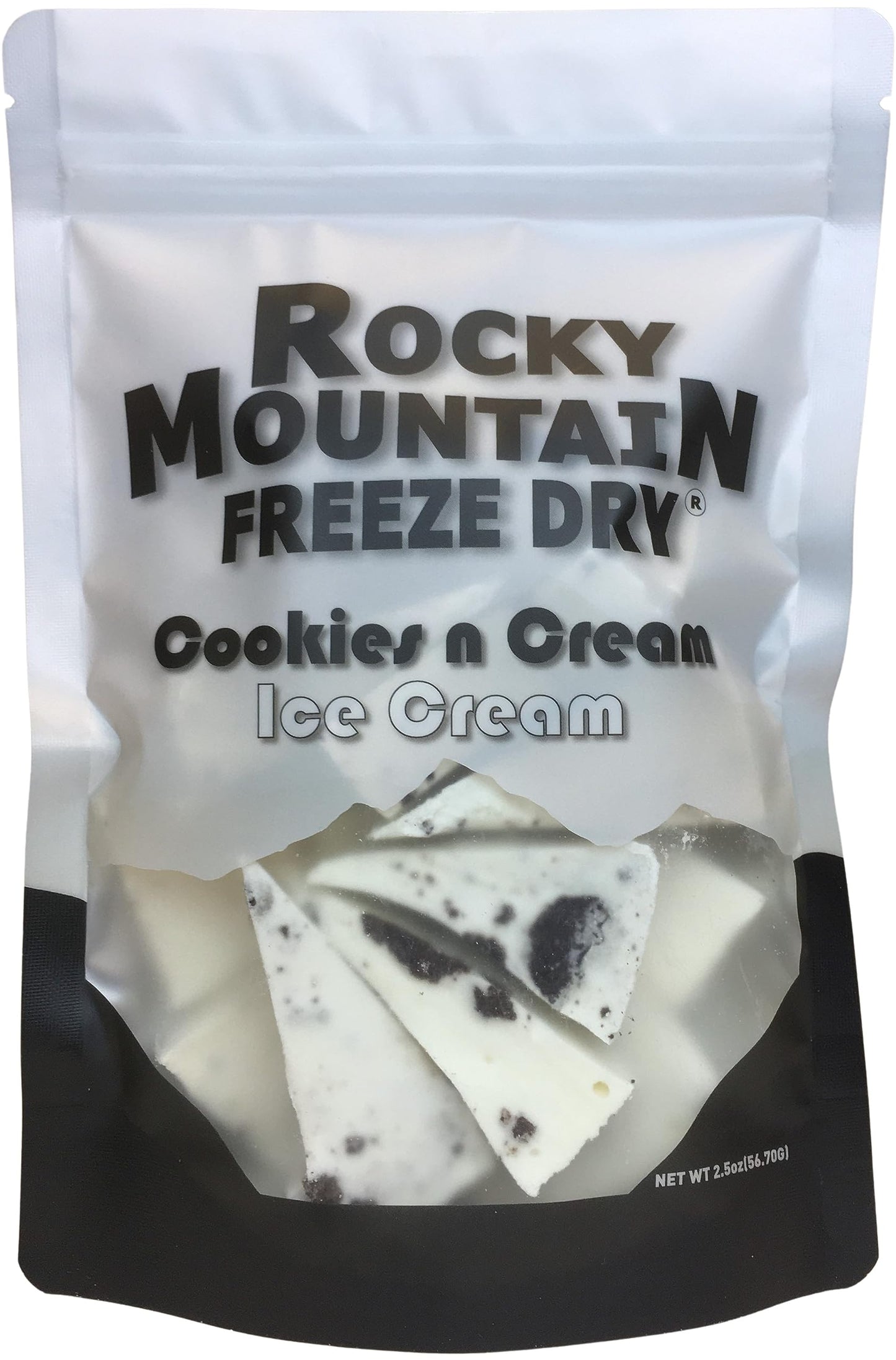 Rocky Mountain Freeze Dry Freeze Dried Ice Cream – Cookies and Cream – 2.5oz – Shelf-Stable Creamy Treat