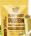 NUTRAPULSE Organic Vegan Protein Powder, Plant-Based, 20g Protein, Banana Cinnamon, 1 Pack, 20 Servings