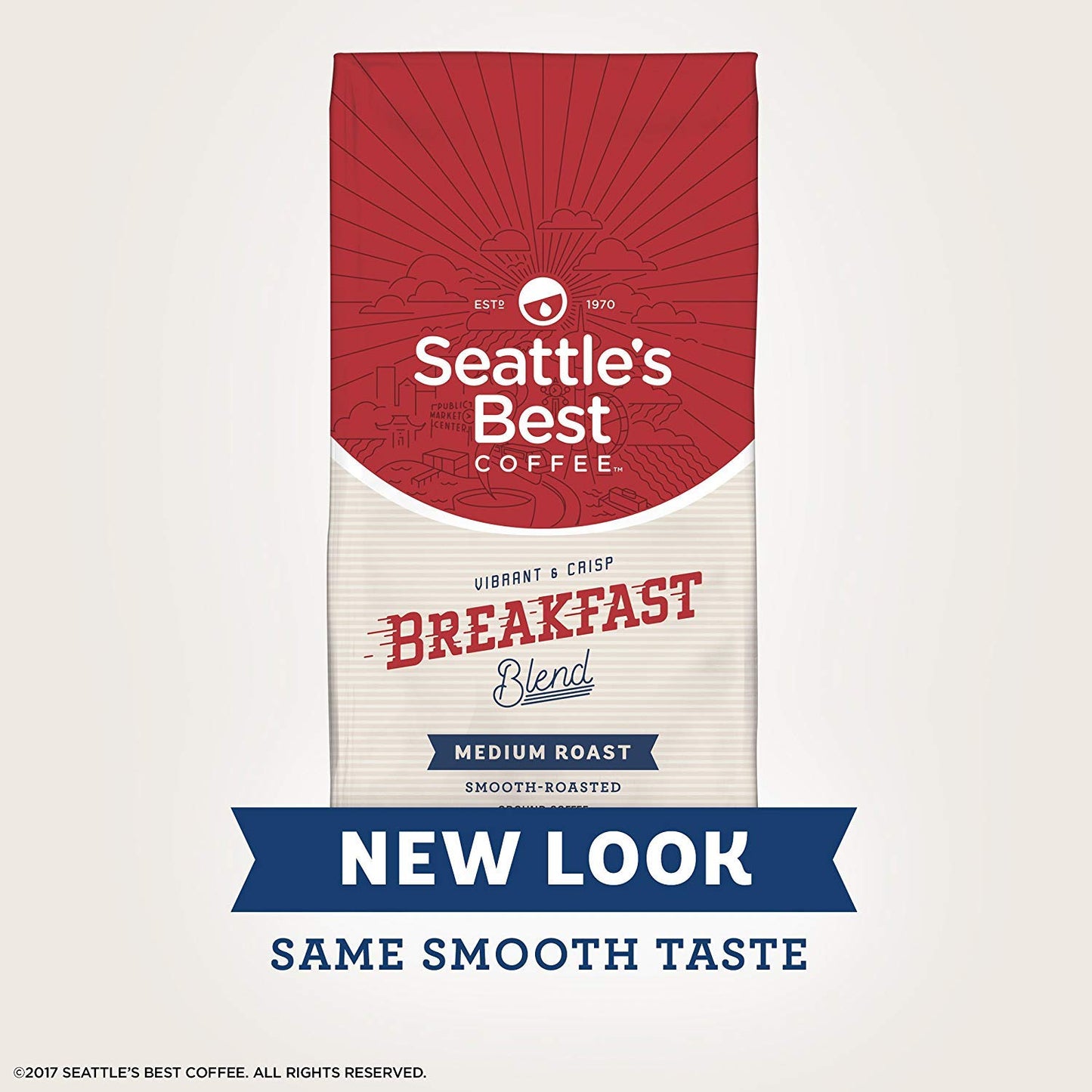 Seattle’S Best Coffee Breakfast Blend Medium Roast Ground Coffee, 12-Ounce Pack Of 2