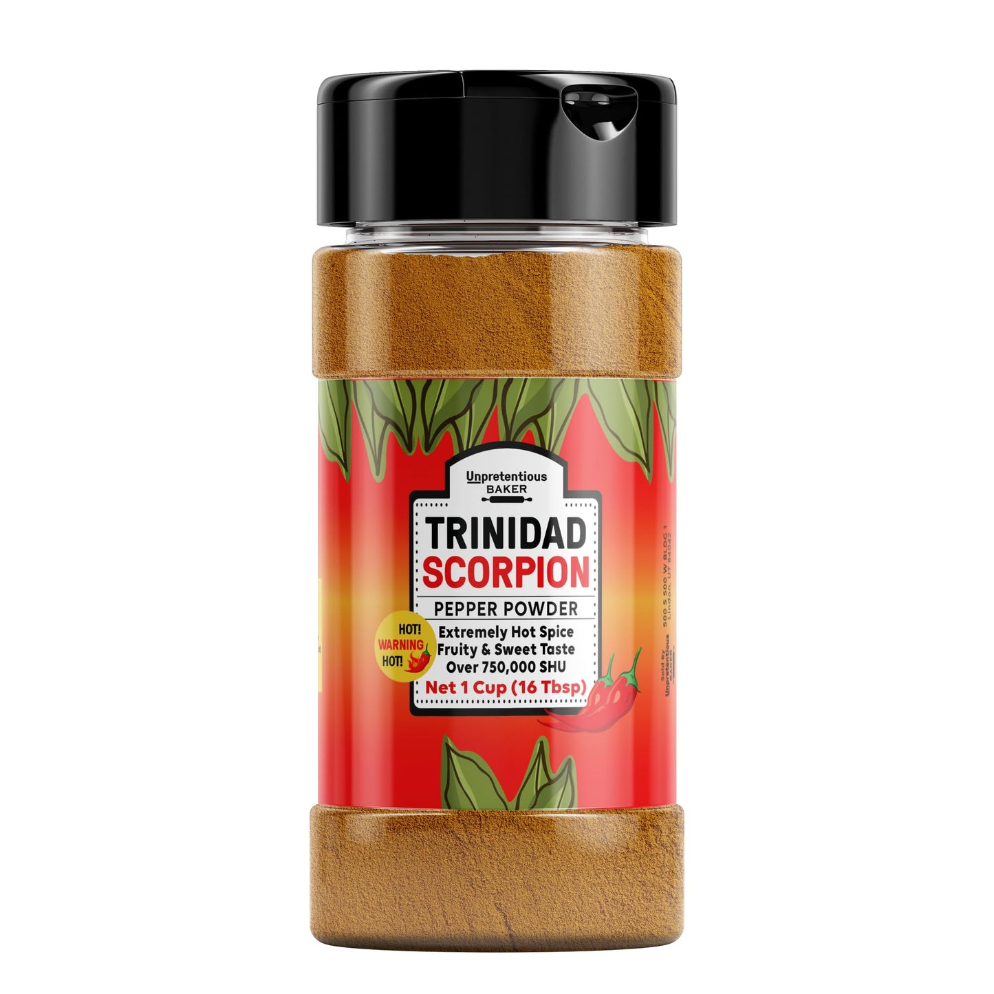 Unpretentious Trinidad Scorpion Pepper Powder (1 Cup) Extremely Hot, Pure Ground Chile Pepper