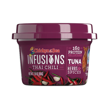 Chicken Of The Sea Infusions Tuna, 2.8 Ounce Cups (Pack Of 6), Wild Caught Tuna, Thai Chili