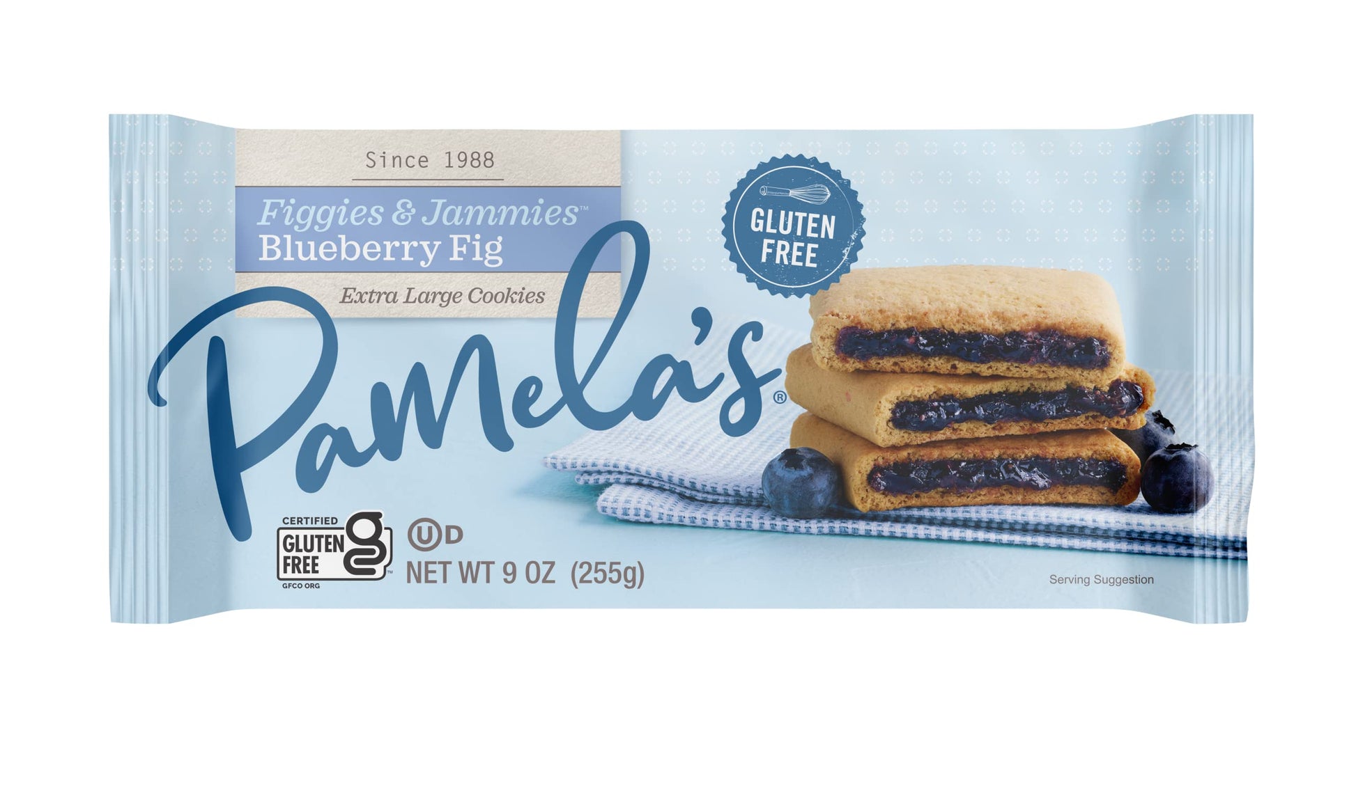 Pamela'S Products Gluten Free Figgies & Jammies Cookies, Blueberry And Fig, 9 Ounce (Pack Of 6)