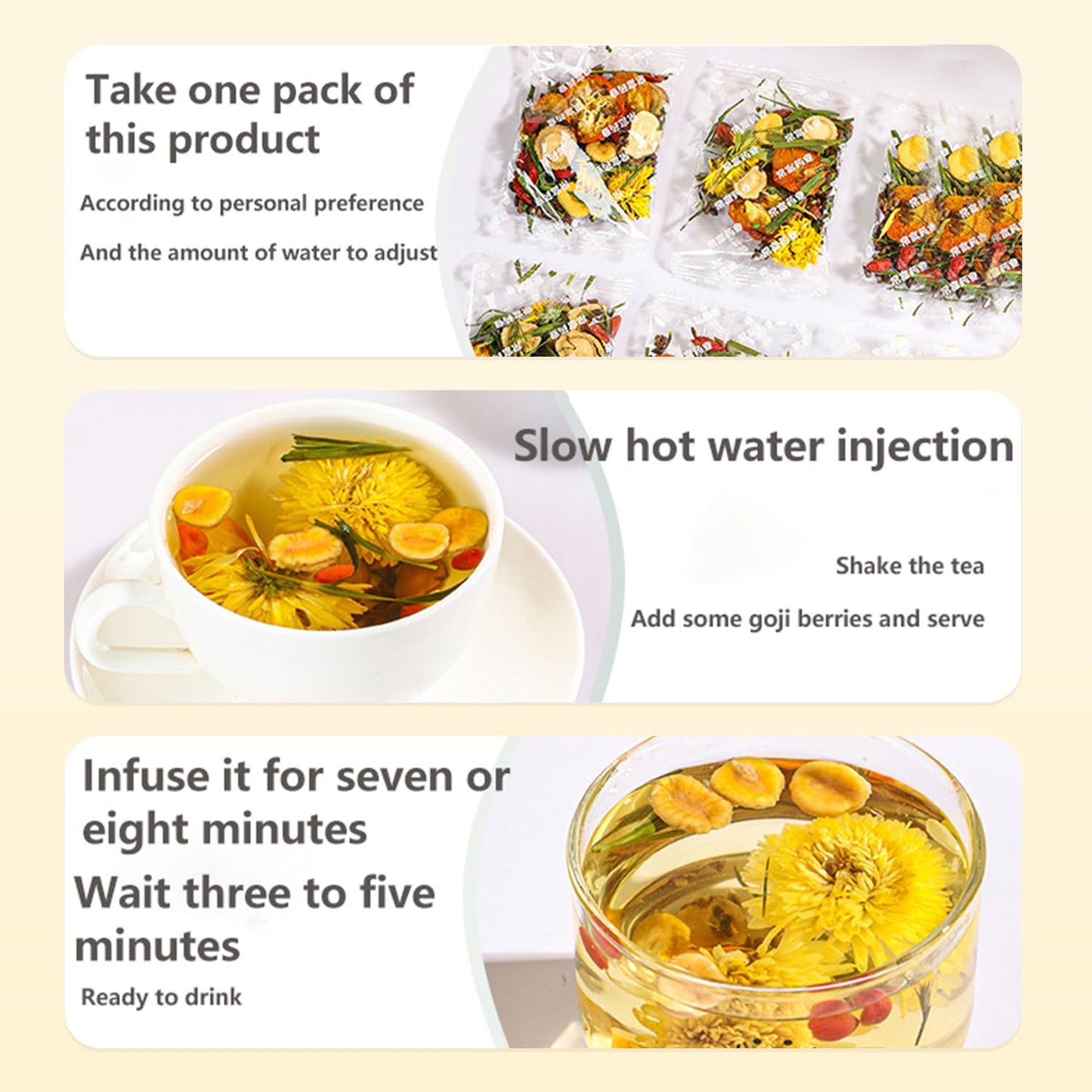 ZenVitality Dandelion Wolfberry Tea Organic Bags, dandelion root Natural Kidneys & Liver Health tea with Dandelion, Chrysanthemu