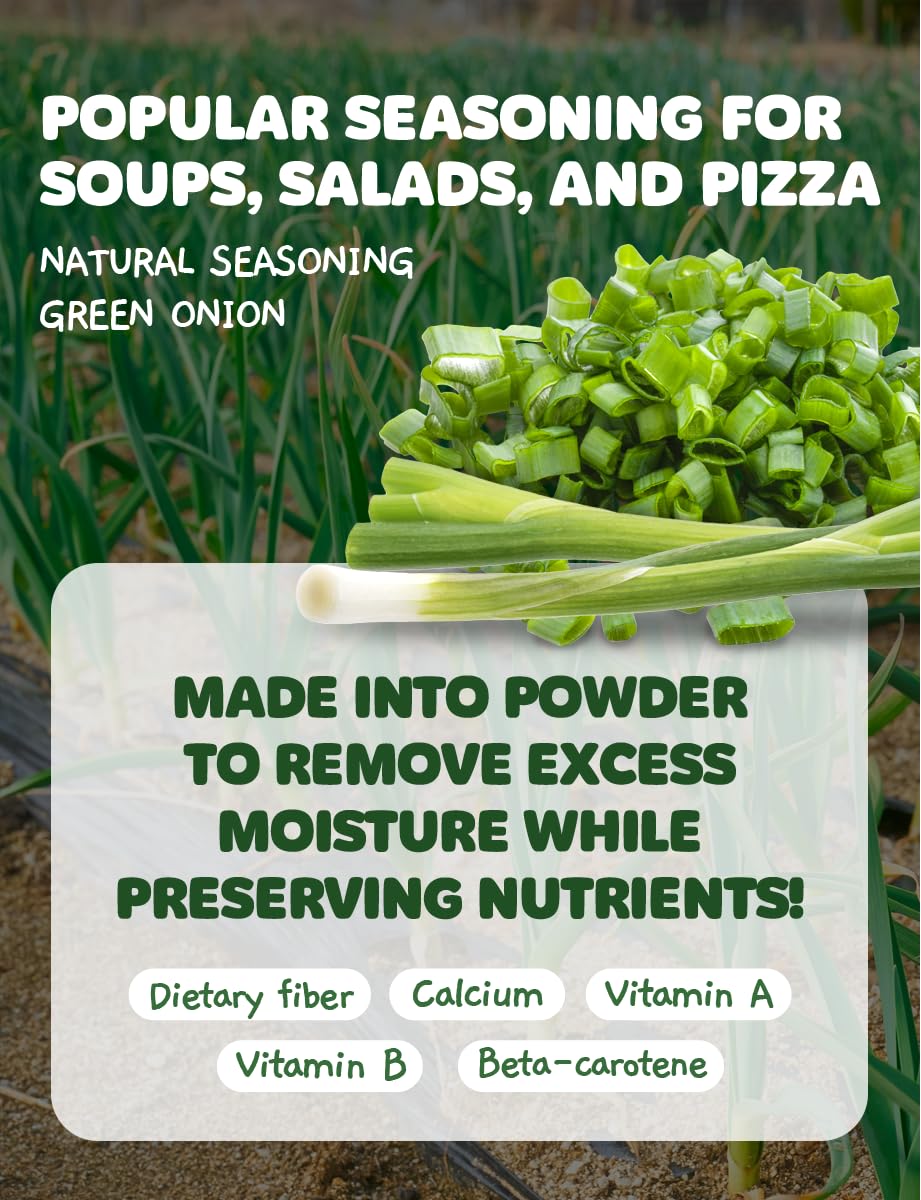 Nice Witch'S Korean 100% Pure Green Onion Powder 7.05Oz / 200G - All-Natural Flavor For Soups, Sauces, And Seasonings (Gree