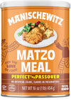 Manischewitz Matzo Meal, 16oz Resealable Canister | Perfect for Coating and Baking | Kosher for Passover and Year Round Use