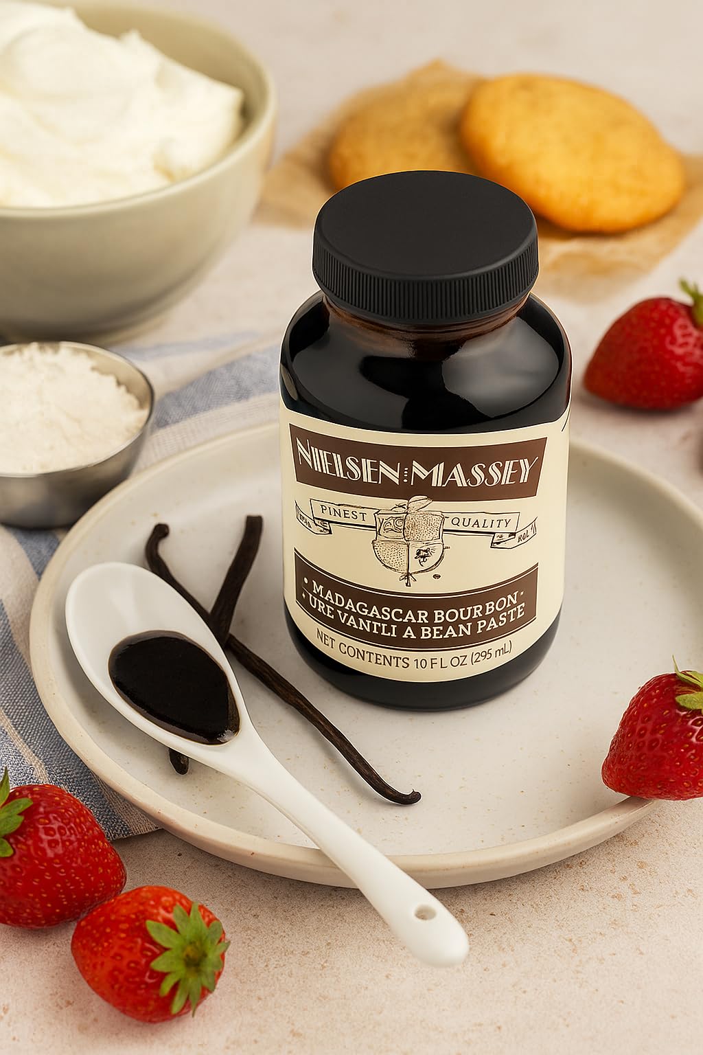 Nielsen-Massey Pure Vanilla Bean Paste 10 oz | All-Natural Certified Kosher enhanced Baking & Cooking Vanilla with Real Bean Specks | Non-GMO & Gluten-Free