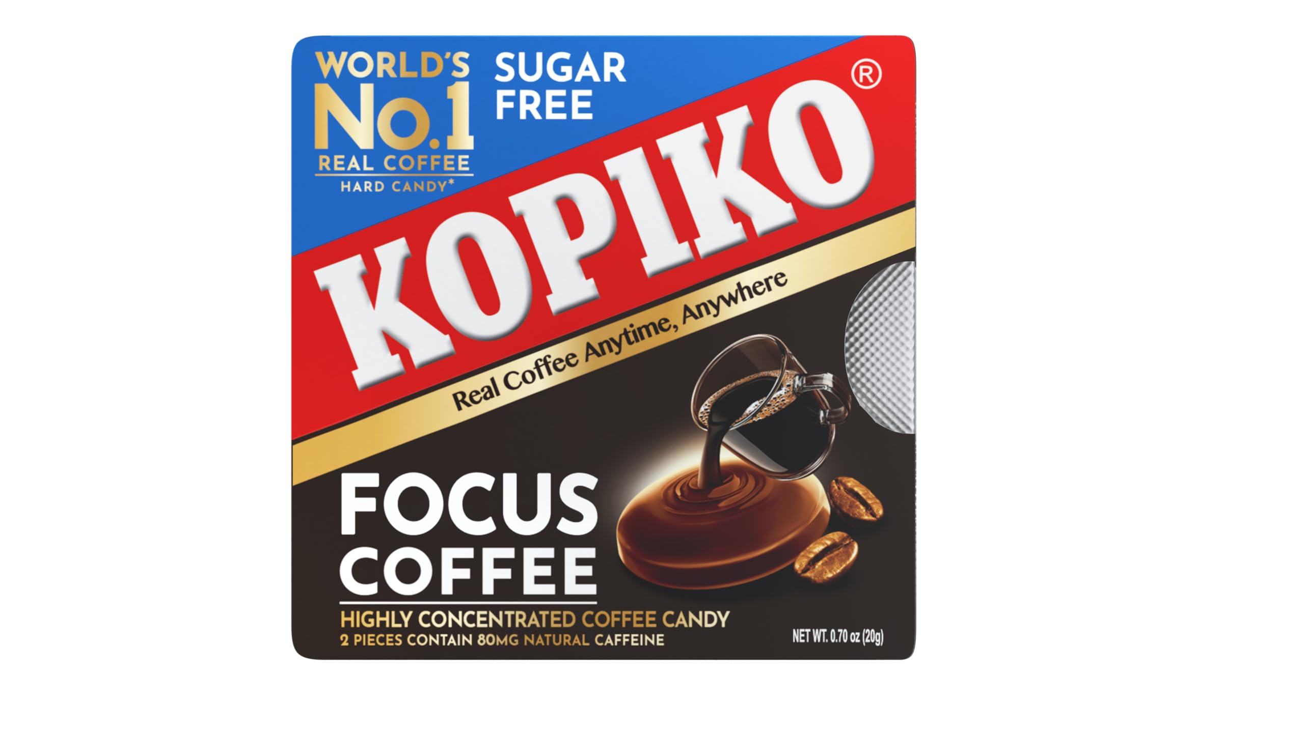 Kopiko Focus Coffee Candy - Have 80mg Caffeine per 2 Pieces for