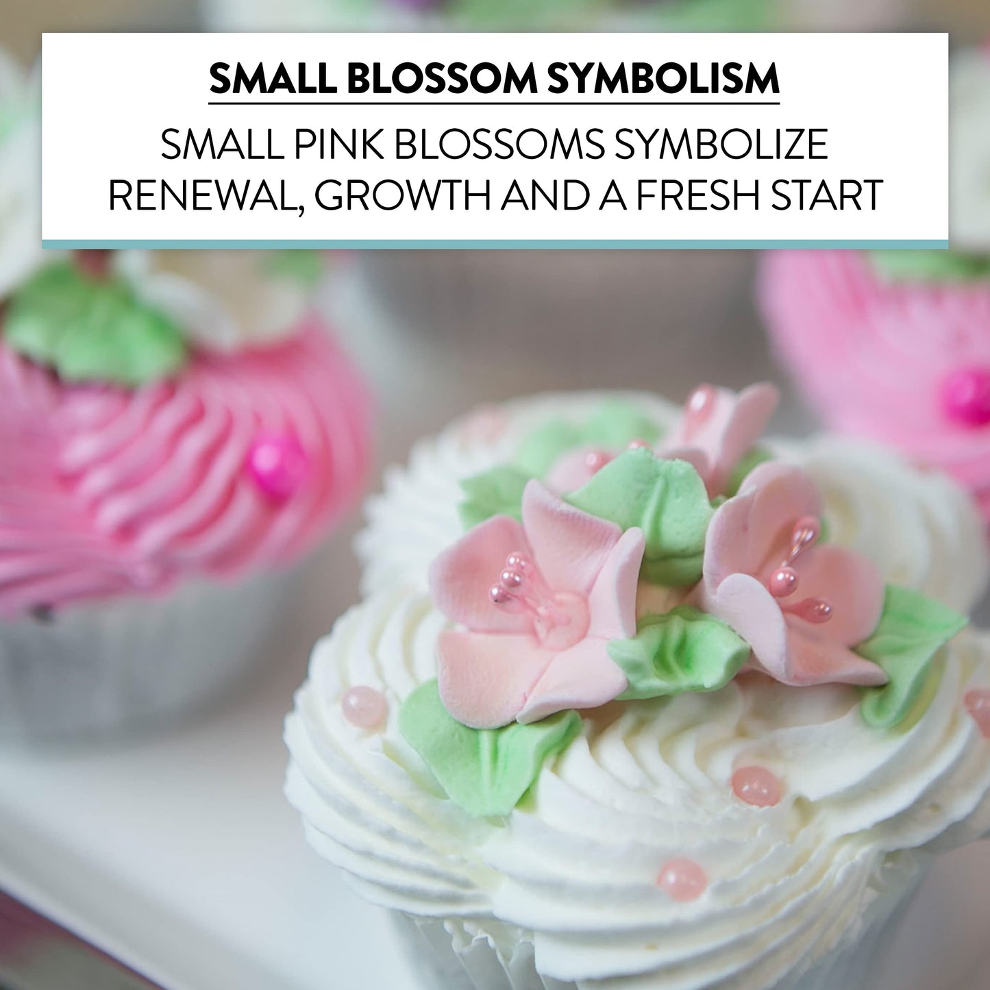 Global Sugar Art Blossom Sugar Cake Flowers With Pearl Stamens, Pink Unwired, 24 Count By Chef Alan Tetreault