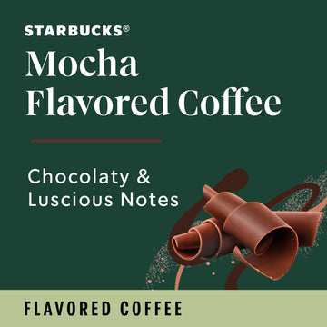 Starbucks K-Cup Coffee Pods, Mocha Flavored Coffee, Naturally Flavored, 100% Arabica, 1 Box (10 Pods)