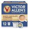Victor Allens Coffee White Chocolate Caramel Cappuccino Pods, 12 Count, Single Serve for Keurig, Brown
