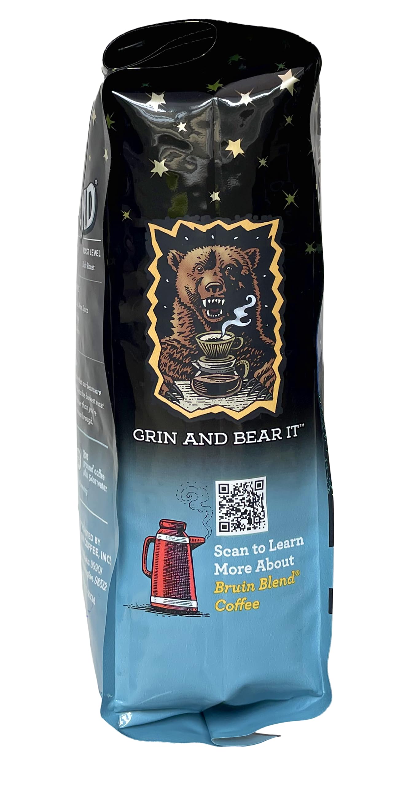 Ravens Brew Coffee Full Bodied Coffee Full City Roast Whole Bean - Bruin Blend 2-Pack Of 12Oz
