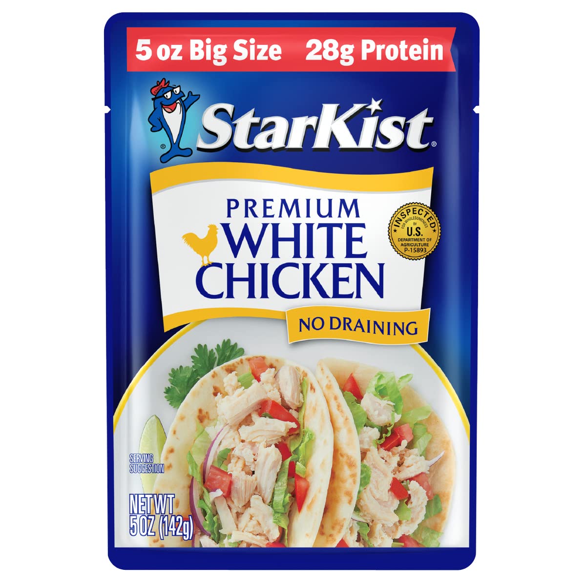 Starkist Premium White Chicken, 5 Oz Pouch (Pack Of 12)