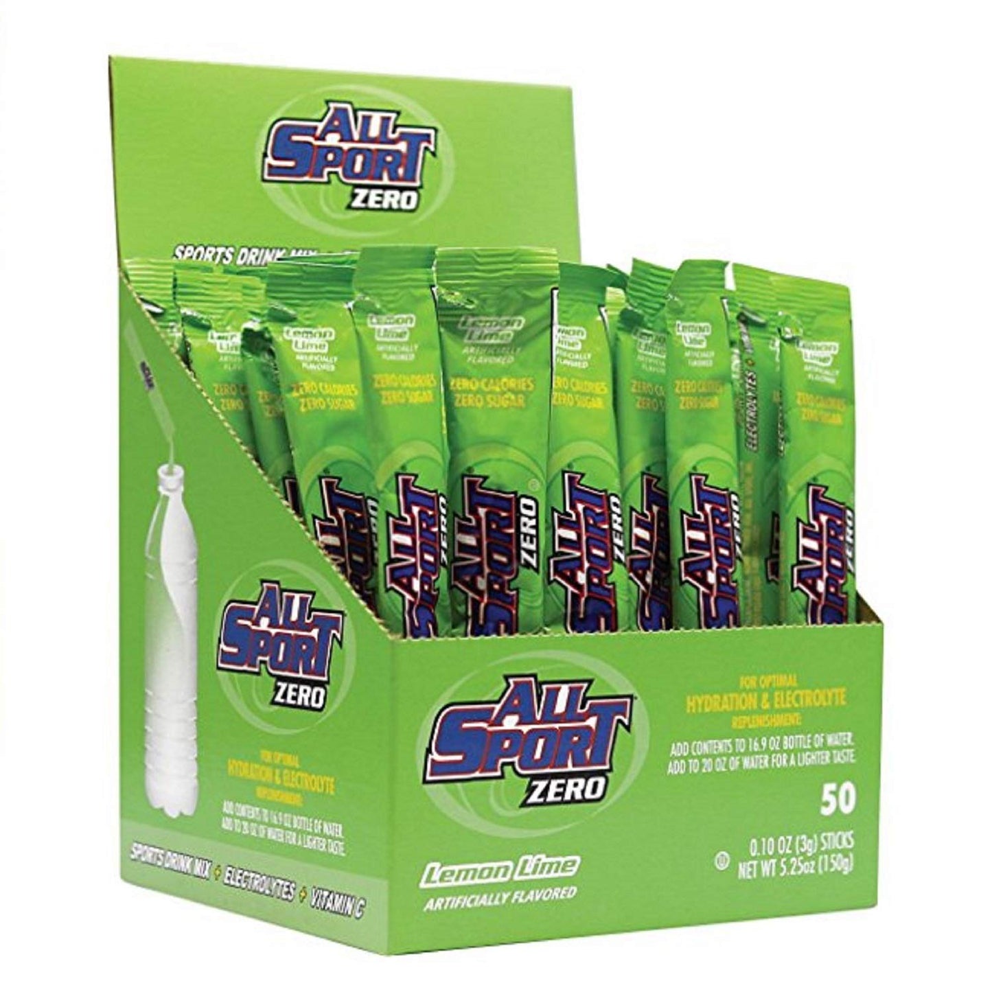 All Sport Zero Powder Sticks Variety Pack 500 Case, (10 Boxes of 50)