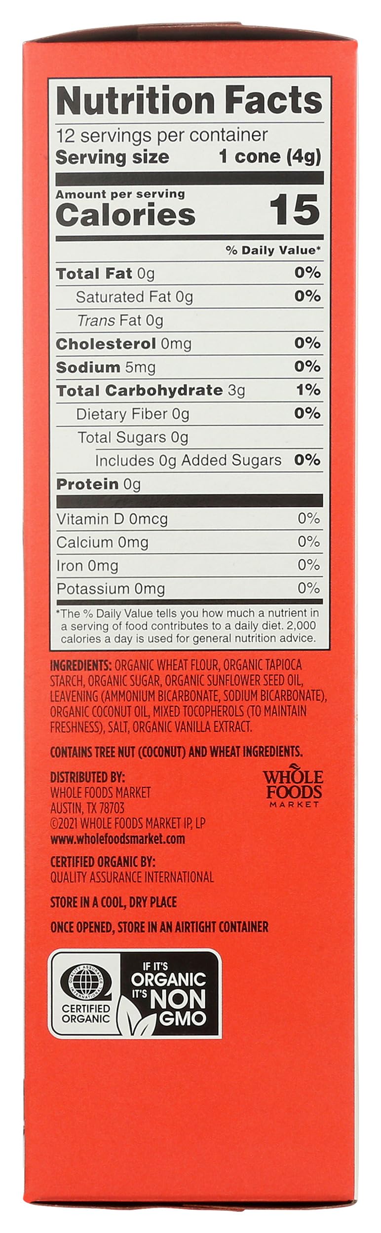 365 by Whole Foods Market, Organic Cake Cup Cone, 1.75 Ounce