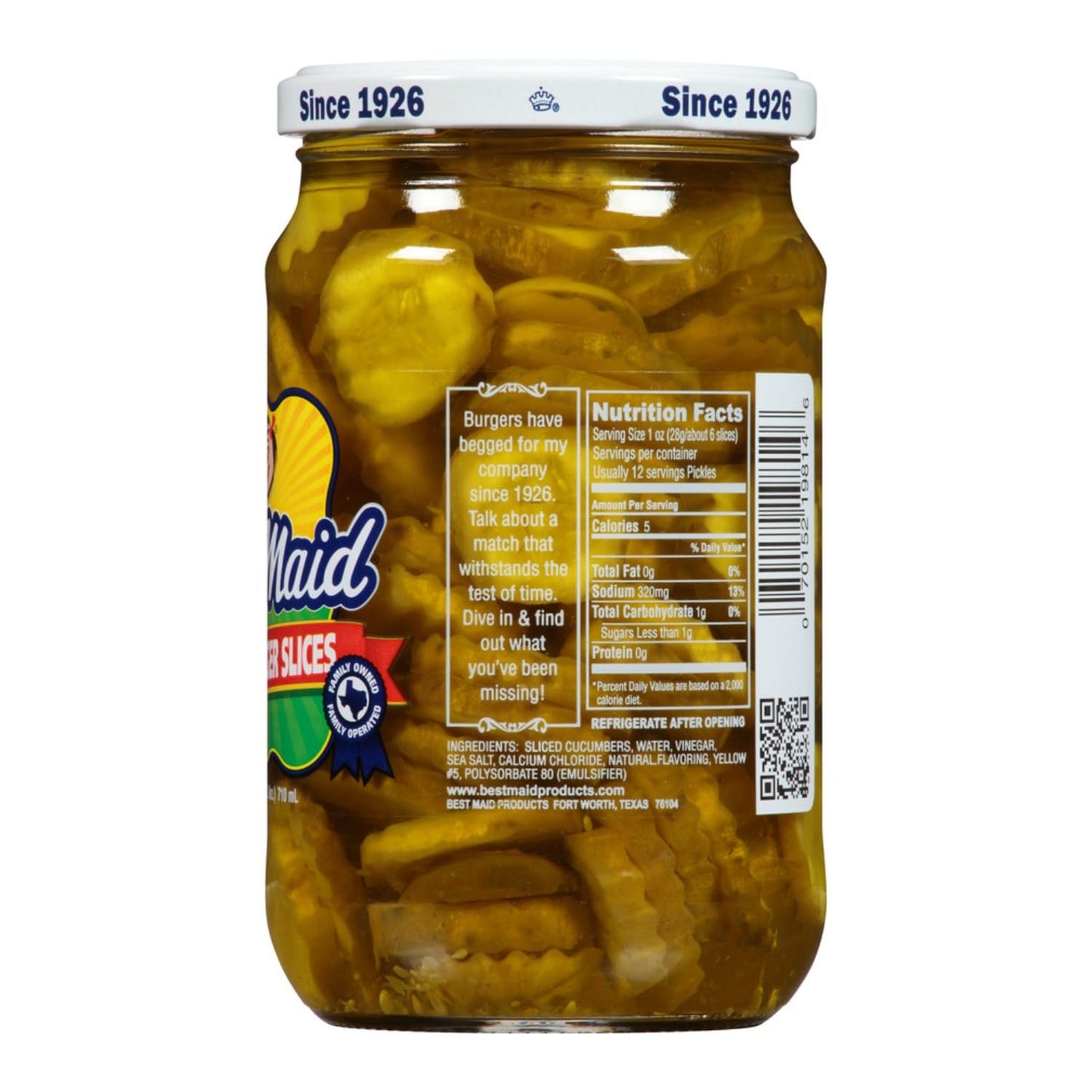 Best Maid Products 24oz Glass Jars - Dill, Kosher, Hamburger Slices & Habanero Chips - 4 Pack