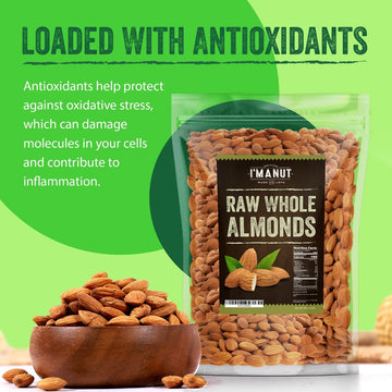 Raw Almond 64 Oz (4 Lbs) | Natural | Whole | Batch Tested Gluten & Peanut Free | No Ppo | Non-Gmo | No Herbicide | Healthy Prote