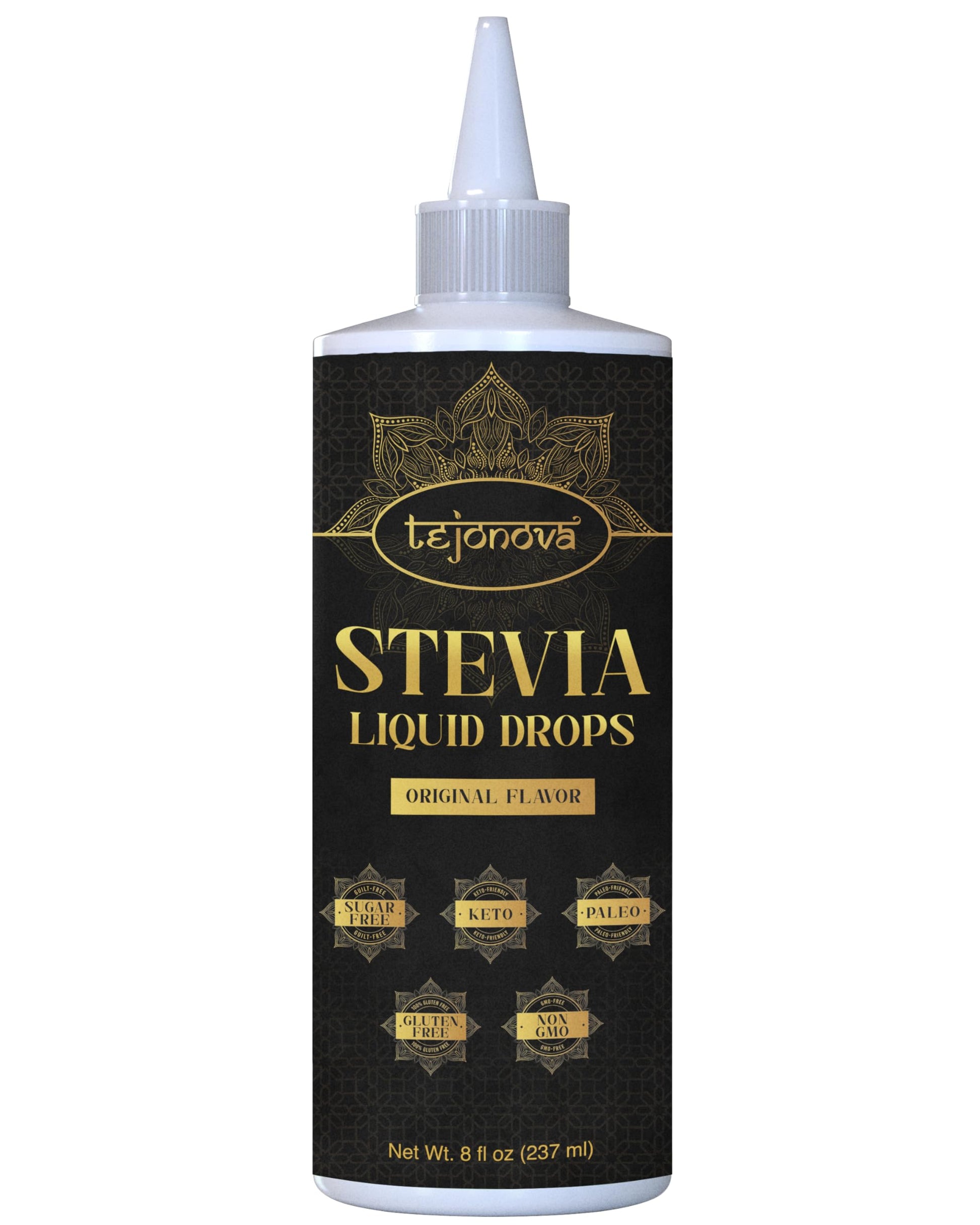 Tejonova Stevia Liquid Drops, 8Oz, Zero Calorie Stevia Liquid Sweetener From Pure Stevia Extract, Stevia Sweetener For Drinks, T