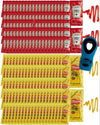 Gift Set: 100 Ketchup (9g) & 100 Mustard (7g) Packets - 200 Total Condement Packs with CMC Products Clip and Spreader (approxima