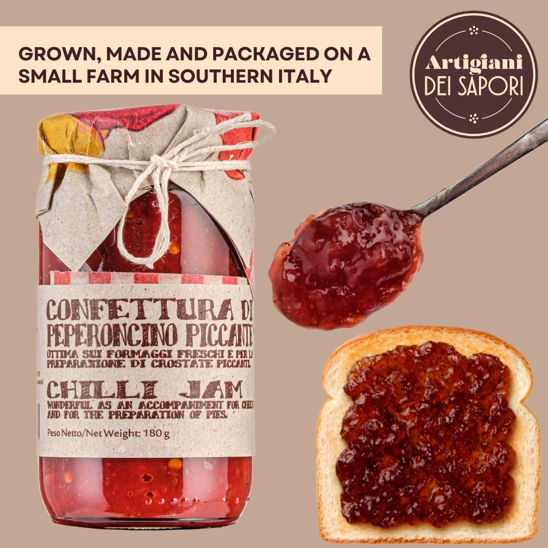 Artigiani dei Sapori, Calabrian Red Hot Chili & Sweet Pepper Jam 6.3 oz (180g)