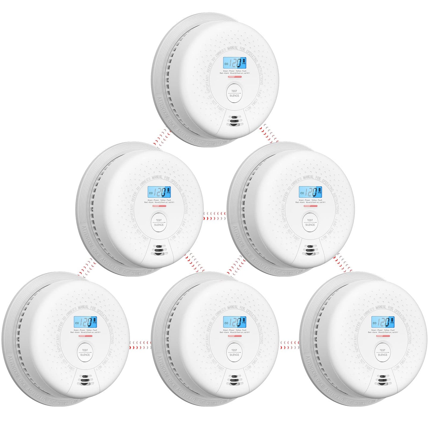 X-Sense Smoke And Carbon Monoxide Detector Combo, Wireless Interconnected Combination Smoke And Carbon Monoxide Detector With Lc