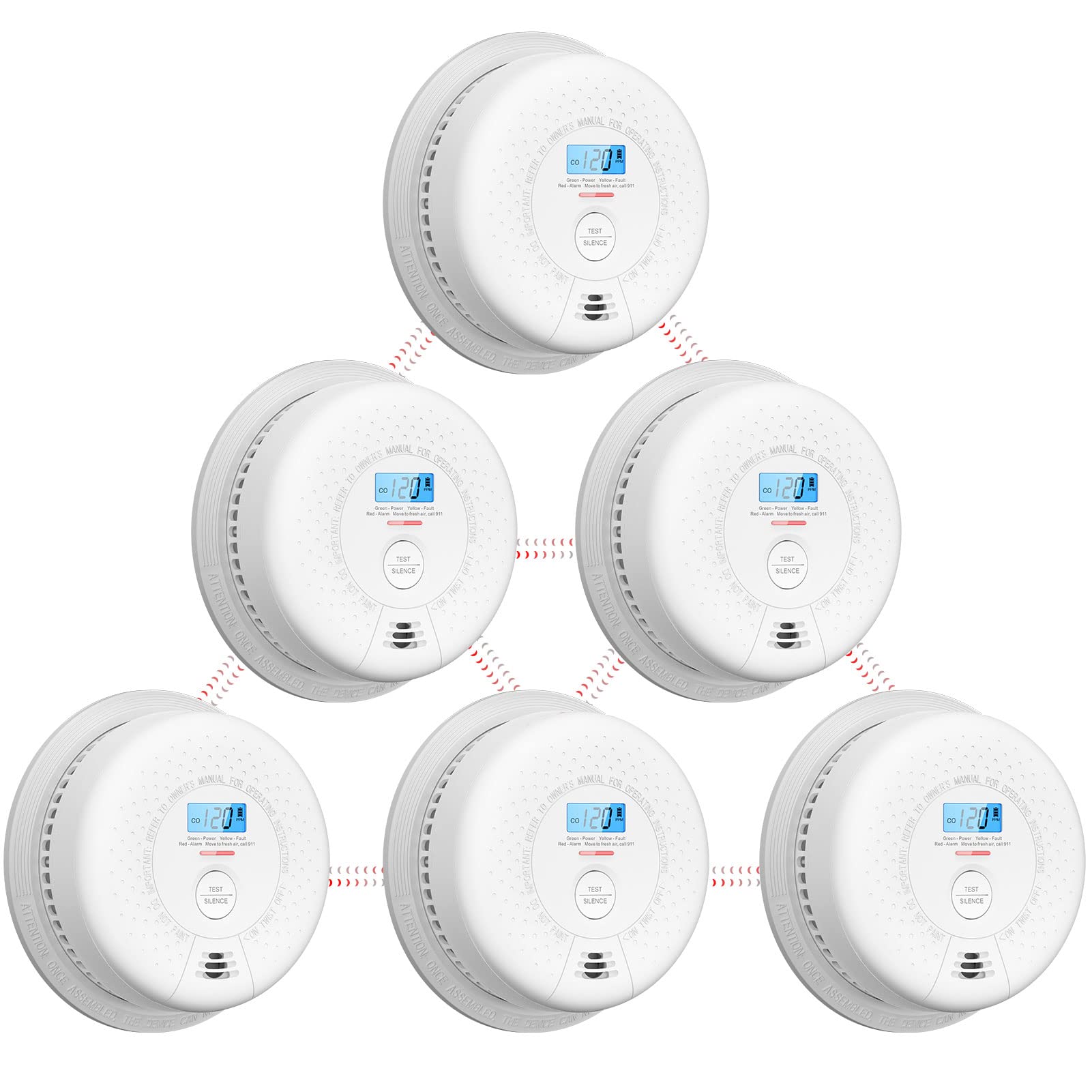 X-Sense Smoke And Carbon Monoxide Detector Combo, Wireless Interconnected Combination Smoke And Carbon Monoxide Detector With Lc