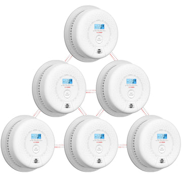 X-Sense Smoke And Carbon Monoxide Detector Combo, Wireless Interconnected Combination Smoke And Carbon Monoxide Detector With Lc