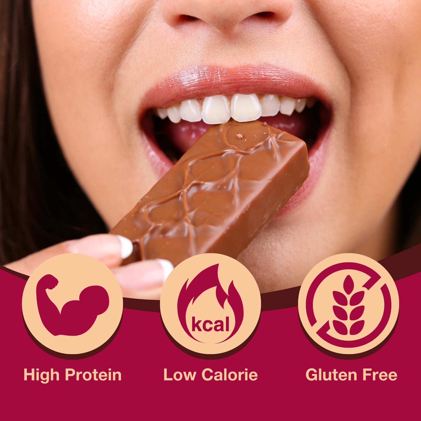 ProtiDIET Peanut Butter and Smooth Caramel Crisp Protein Bar - Gluten Free and GMO Free High Protein Snacks for Adults, Perfect