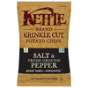 Kettle Brand Potato Chips, Krinkle Cut Salt and Pepper Bags, 13 Ounce (Pack of 5)