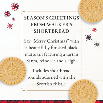 Walkers Shortbread Sleigh Keepsake Holiday Tin, Pure Butter Shortbread Cookies, 4.8 Oz Tin
