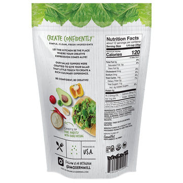 Modern Mill Omega Mixed Salad Topper By Gourmet Nut - Dried Cranberries, Figs, Roasted Sliced Almonds, Walnuts, Cherries & Pumpk