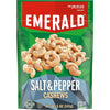 Emerald Nuts, Salt and Pepper Cashews, Stand Up Resealable Bag, 5 Ounce (Pack of 4)