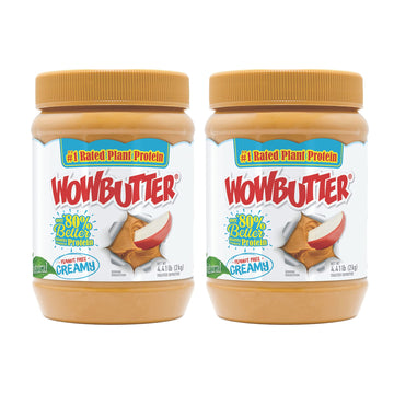 Wowbutter Natural Peanut Free Creamy 4.4Lb Jars, 2 Pack