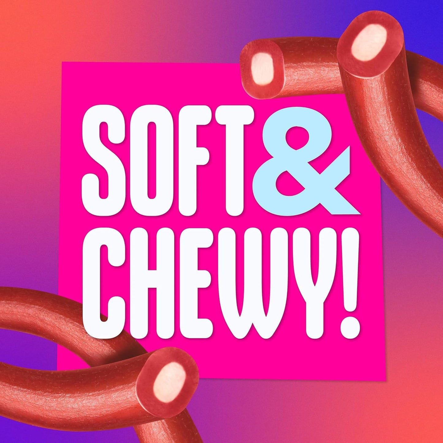Cherry Punch Candy Ropes - Soft & Chewy Bulk 1 Lb Pack (Approx. 30 Pieces), Individually Wrapped Treats For Valentines Day, Part