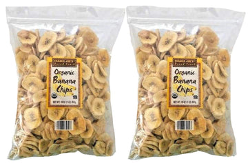 Trader Joe'S Organic Banana Chips 16 Oz (Pack Of 2)