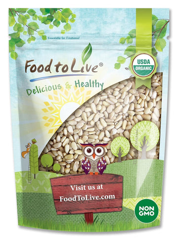 Food To Live Organic Pine Nuts, 8 Ounces – Non-Gmo, Whole Raw Pignolias, Unsalted, No Shell, Vegan, Kosher, Bulk Snack. Rich In Vitamin E, Protein. Great For Pesto, Salads, Homemade Desserts