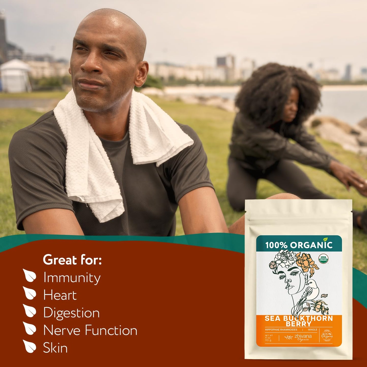 Organic Sea Buckthorn Berry - Sea Buckthorn Tea, Dried Seaberry, Seabuckthorn - Espino Amarillo - Rich In Nutrients Superfood Be