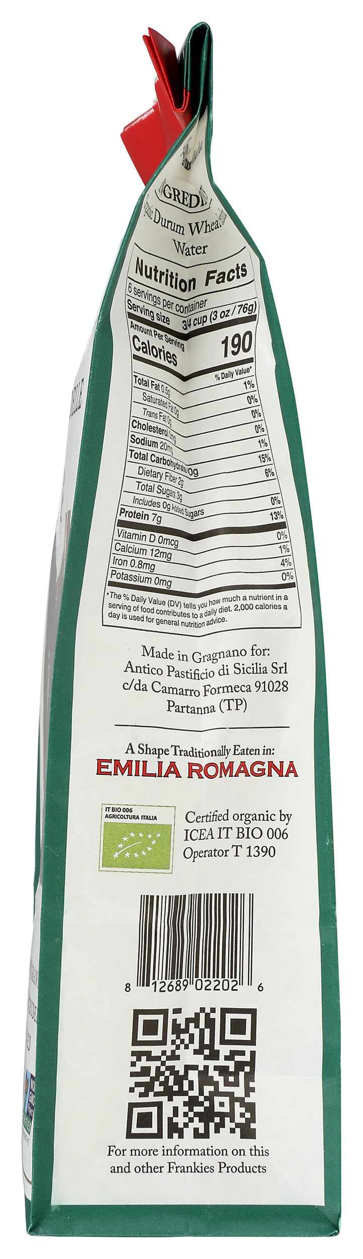 Frankies 457 Artisanal Pappardelle Pasta - Authentic Premium Italian Handcrafted Pasta - Imported From Italy - Non Gmo Verified