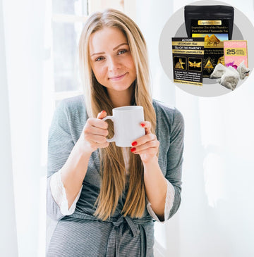 Legendary-Teas Tea Of The Pharaoh'S 25 Pack Pyramid Tea Bags Sealed In Foil Pouches (Egyptian Chamomile Tea, 25 Pack Pouch)