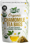 Tozzy Organic Chamomile Tea - 100 Count Plant-Based Pyramid Tea Bags