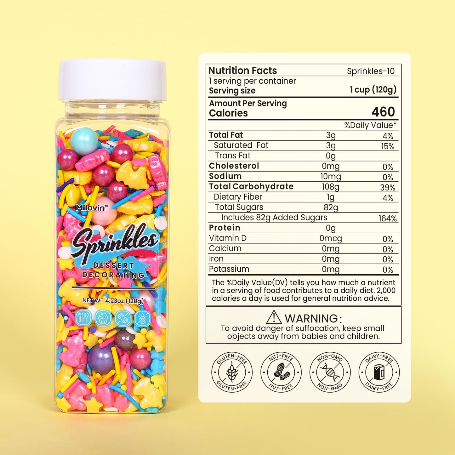 Edible Unicorn Sprinkles For Cake Decorating, Unicorn Sprinkles Mix, Perfect For Baking, Ice Cream, Macaron, Cookies, Cupcake An