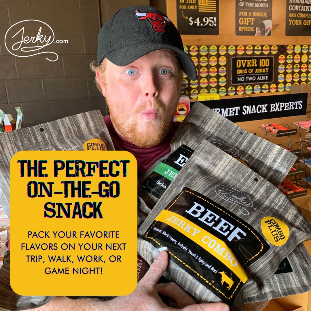 Jerky.Com Hot Jerky Sampler - Featuring Habanero, Ghost Pepper, Carolina Reaper, And Classic Hot Beef Jerky - Perfect For Heat S