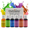 Chefmaster - Neon Liqua-Gel Food Coloring - Fade Resistant - 6 Pack of 20ml Bottles - Stunning Vivid Colors with Lightweight and