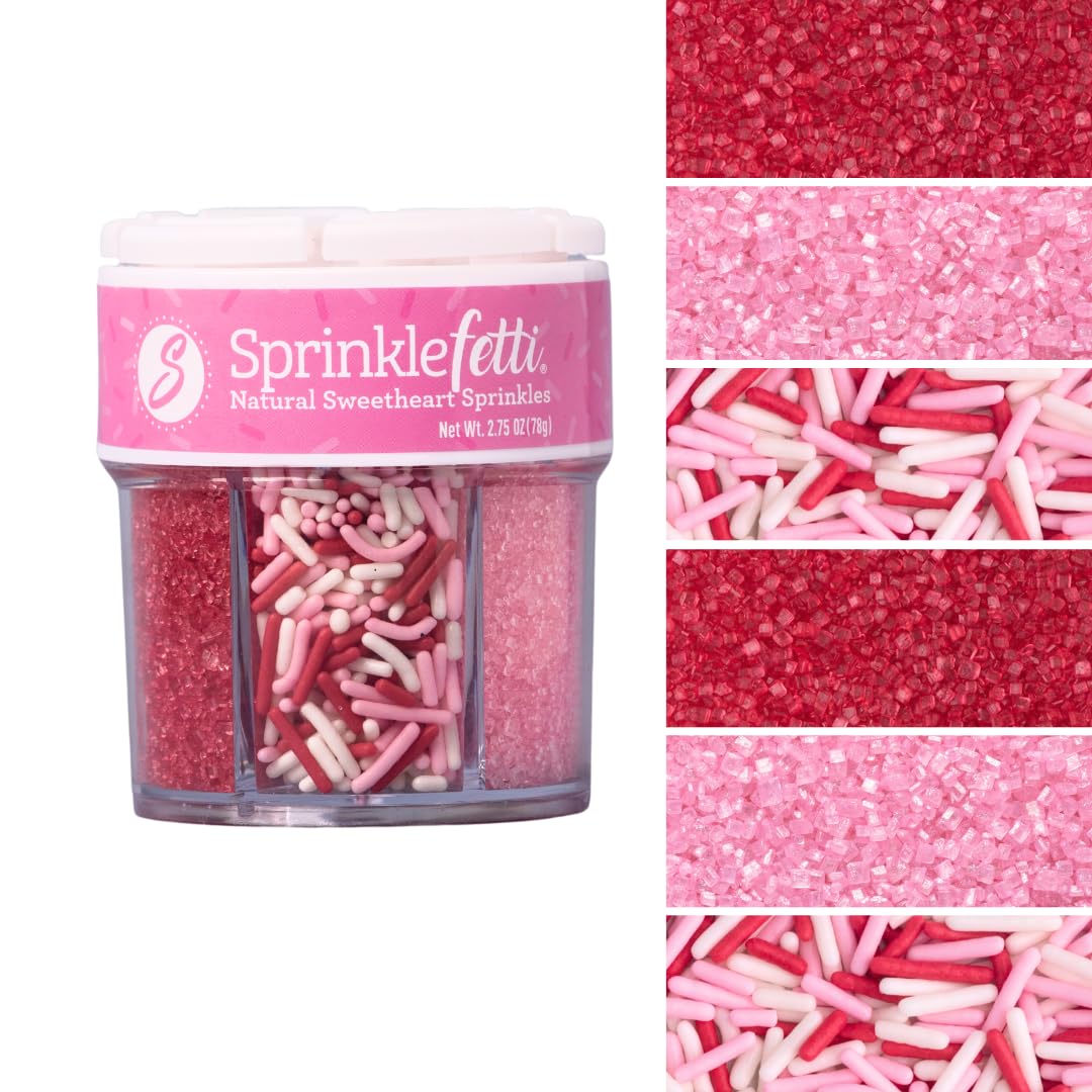 Sweets Indeed Sprinkles 6 Cell Edible Sprinkle Mix Jimmies Perfect For Cake Decorations Baking Ice Cream Cookies Cupcake Topper