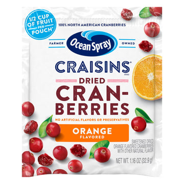 Ocean Spray Craisins Dried Cranberries, Orange, 1.16 Ounce (Pack Of 200)